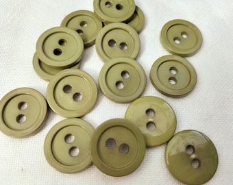 7 botones, verde oliva, 24 mm