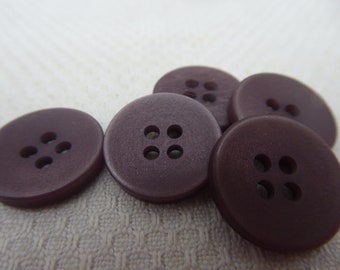 5 Knöpfe, aubergine, 1,8 cm