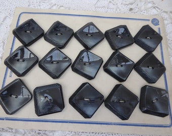 black buttons, 5 pieces