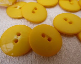 6 buttons, yellow, 1.9 cm