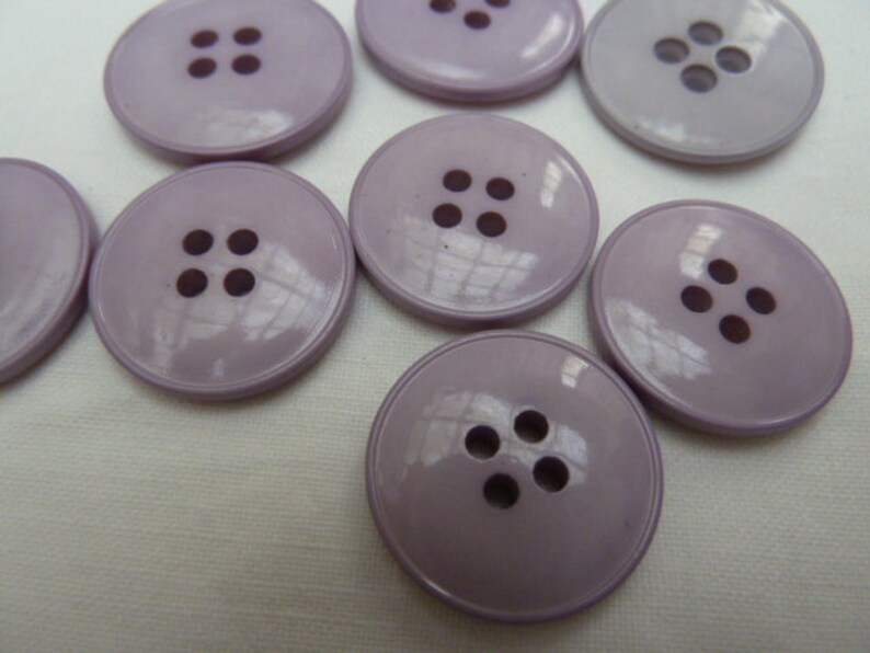 8 vintage buttons 50s, purple image 2