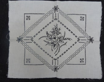 finely embroidered piece of fabric, cushion plate