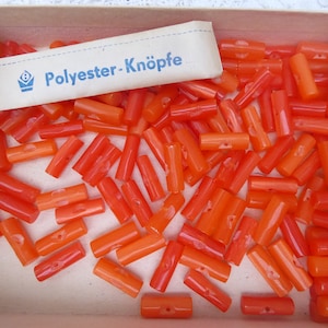 Toggle buttons, 6 pieces, orange