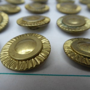 golden metal buttons, 5 pieces