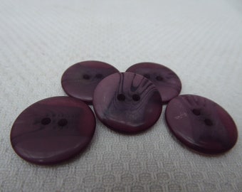 5 buttons, aubergine, 20 mm