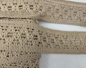 Trim, lace trim, 100 x 5 cm, beige