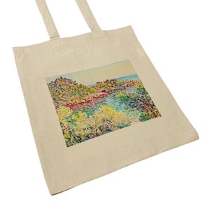 Landscape Near Montecarlo Tote Bag Claude Monet Art Bag