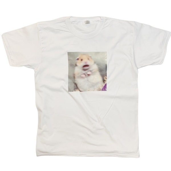 Scared Hamster Funny Meme T-Shirt From Instagram Twitter and Reddit