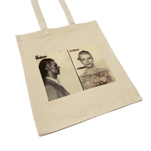 David Bowie Mugshot Tote Bag Famous Celebrity Mugshot High Quality Print