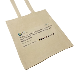 Kanye West Tweet Tote Bag Six Pack of Truth Celebrity Tweet White