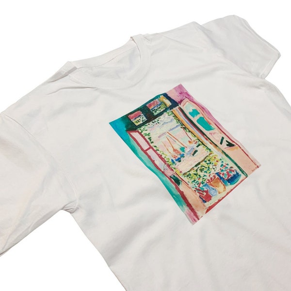 Henri Matisse The Open Window T-Shirt Famous Vintage Art Top Colourful High Quality Print