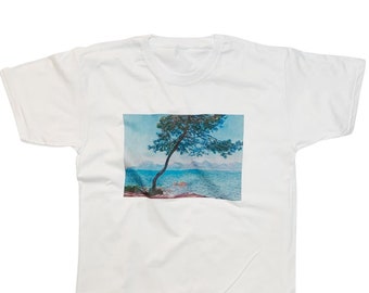 Claude Monet Vintage Aesthetic Antitbes T-Shirt Natur ikonische Sommer Meer Landschaft Kunst weiß schwarz