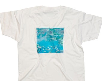 Claude Monet Water Lilies T-Shirt Famous Vintage Floral Art Print