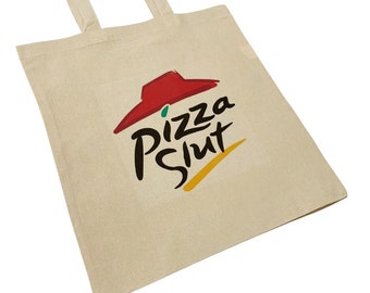 Pizza Hut Pizza Slut Funny Joke Brand Canvas Tote Bag - Etsy