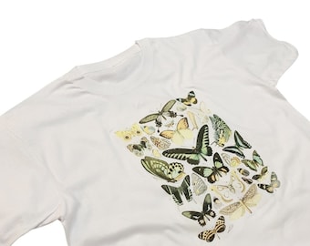 Camiseta Mariposa Adolphe Millot Historia Natural Botánica Naturaleza Arte Vintage Representación