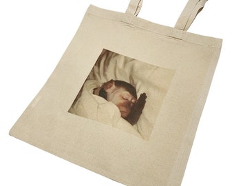 Sleeping Monkey Meme Tote Bag Funny