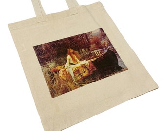 Lady of Shalott Tote Bag, John William Waterhouse Painting