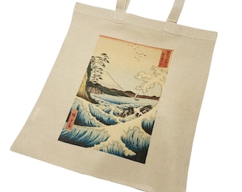 Naruto Whirlpools in Awa Province Vintage Japanese Art Tote Bag Like Hokusai Great Wave
