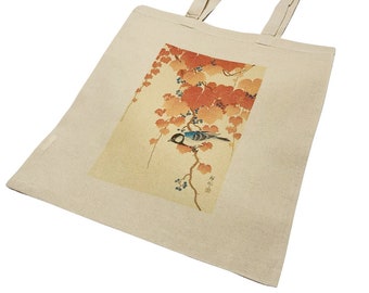 Ohara Koson Bird on Branch Tote Bag Vintage Japanese Art Bag