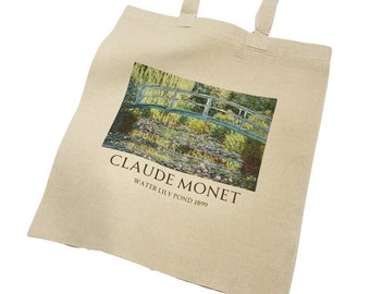 Claude Monet Seerosenteich Tragetasche mit Titel