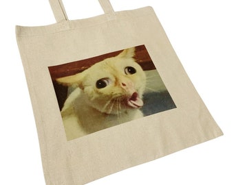 Kat kokhalzen Meme Tote tas grappige Kitty katachtige tas iconische Meme