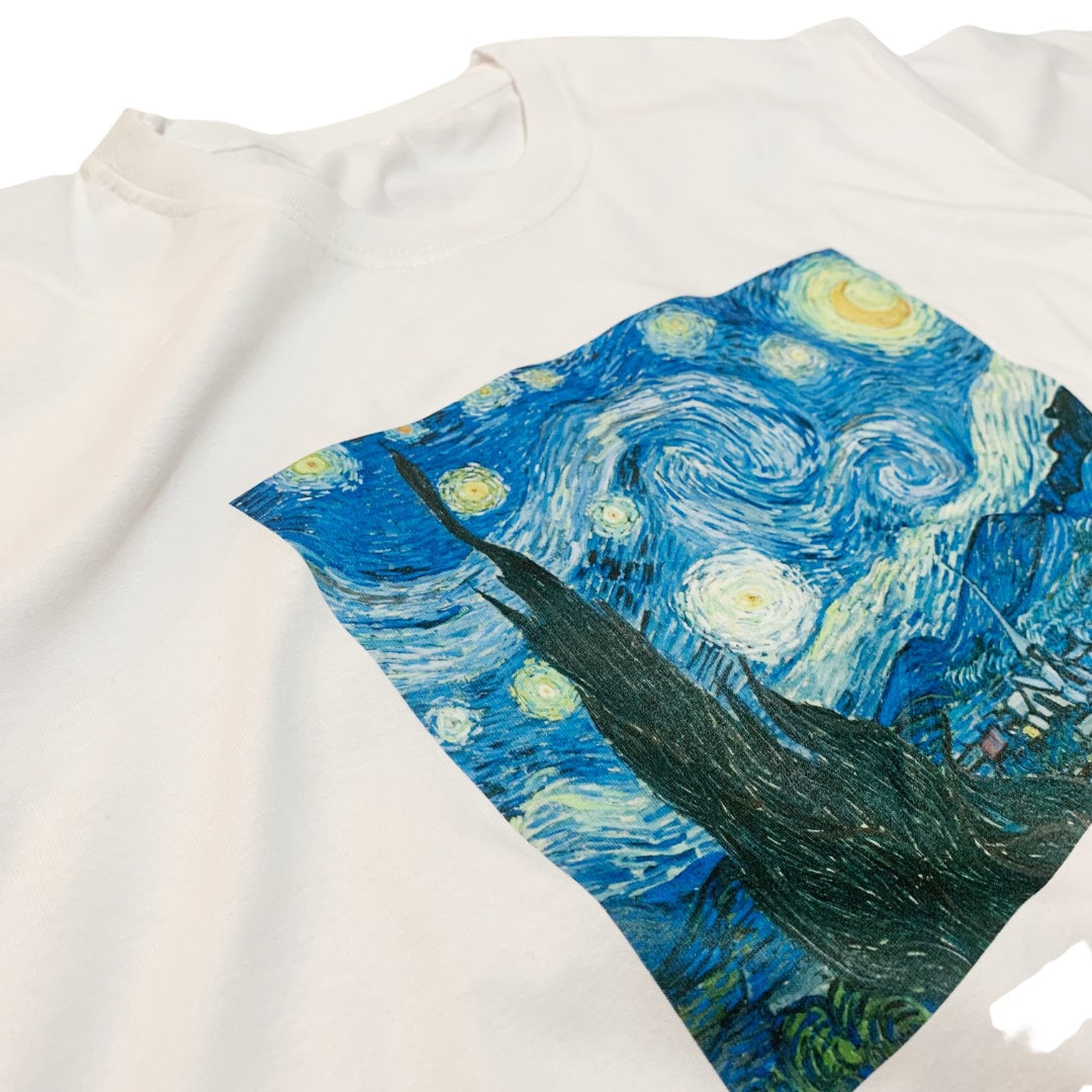Vincent Van Gogh Starry Night T-shirt Minimalist Graphic Print - Etsy, image size:1080x1080
