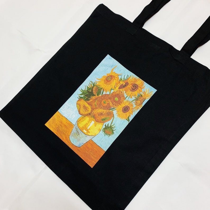 Vincent Van Gogh Sunflowers Canvas Tote Bag Summer Essential Etsy