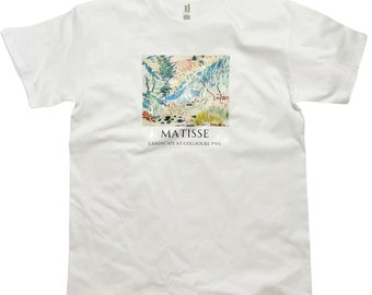 Camiseta Henri Matisse Paisaje en Collioure con título estético