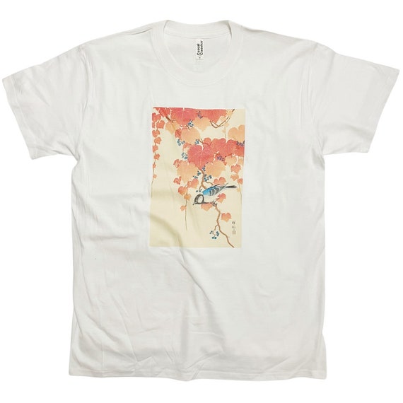 小原古邨の枝に止まる鳥Tシャツ ヴィンテージ日本美術 - Etsy 日本