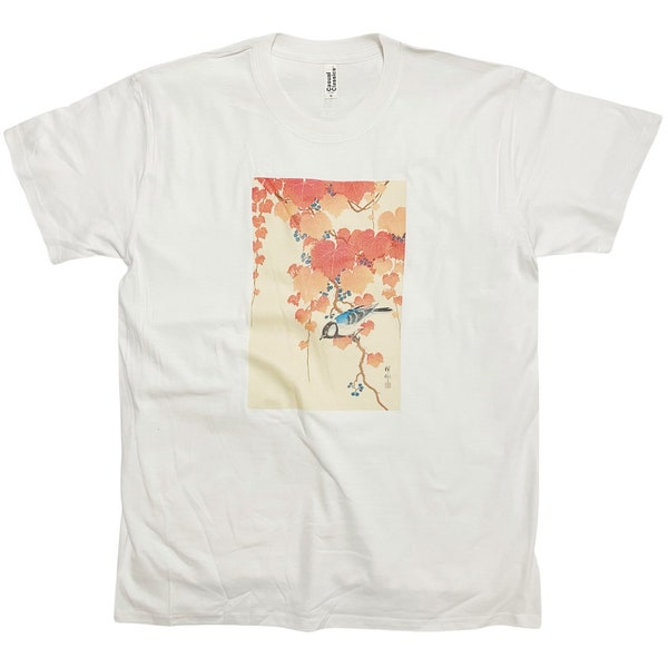 Ohara Koson Bird on Branch T-Shirt Vintage Japanese Art