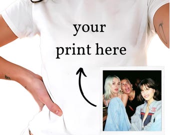 Custom Baby Tee Cropped Fit Y2K Aesthetic Handmade