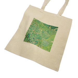 Gustav Klimt Italienische Gartenlandschaft Einkaufstasche Vintage Ästhetische Naturkunst