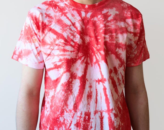 Handmade Organic Tie-Dye T-Shirt - Unisex Hippie Swirl Pattern - Heavyweight