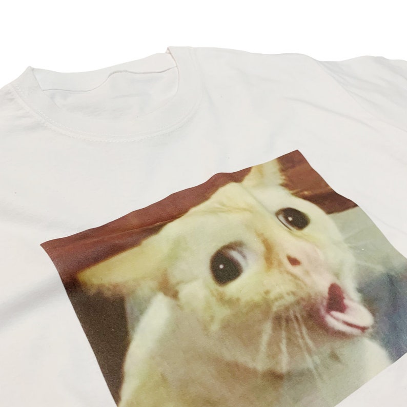 Cat Gagging Meme T-shirt Funny Kitty Feline Top Iconic Meme - Etsy