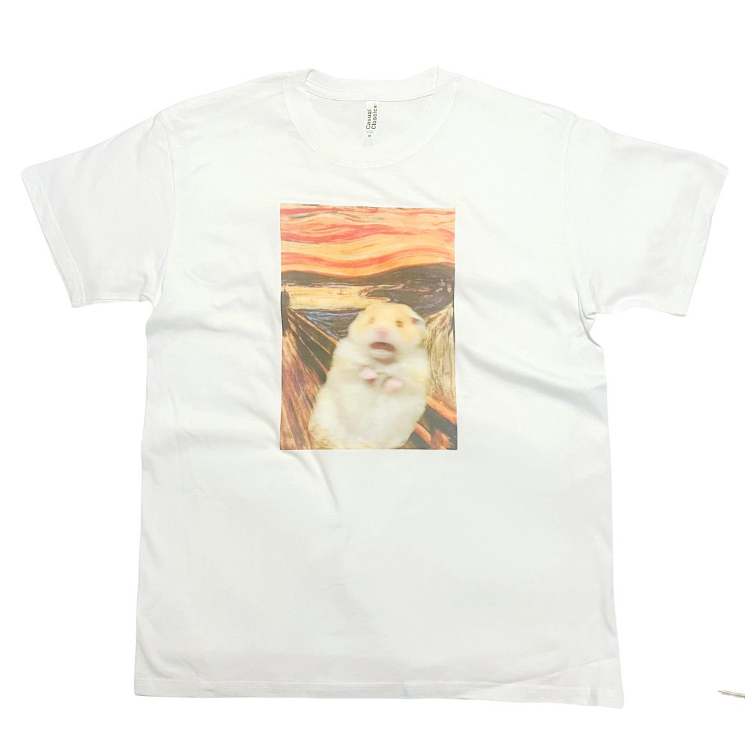 The Scream Hamster Meme T-Shirt Vintage Art Meme Edvard Munch Artist