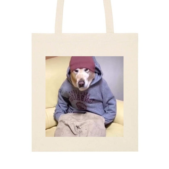 Funny Dog Meme Graphic Tote Bag - Etsy Australia
