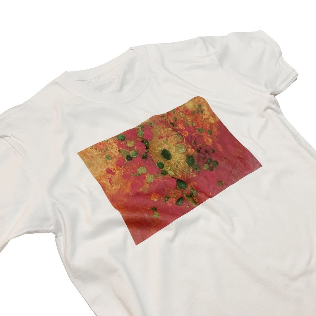 【訳あり】 Redon Nasturtiums Quality High Print T-shirt Flower Red トップス