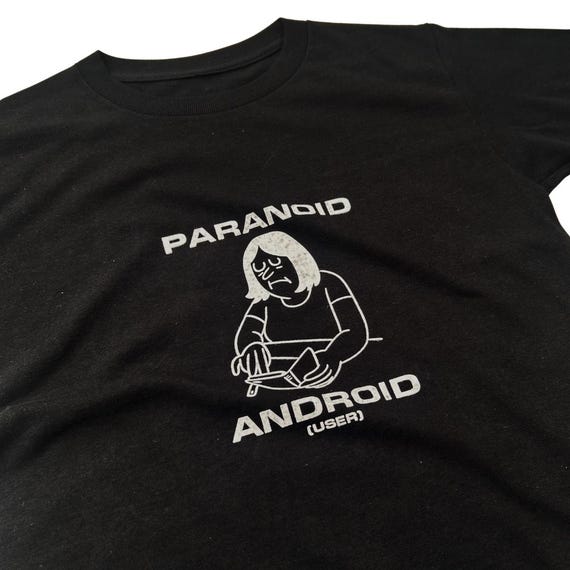 Paranoid Android (user) - Regular Fit Unisex - Black - Funny 90s