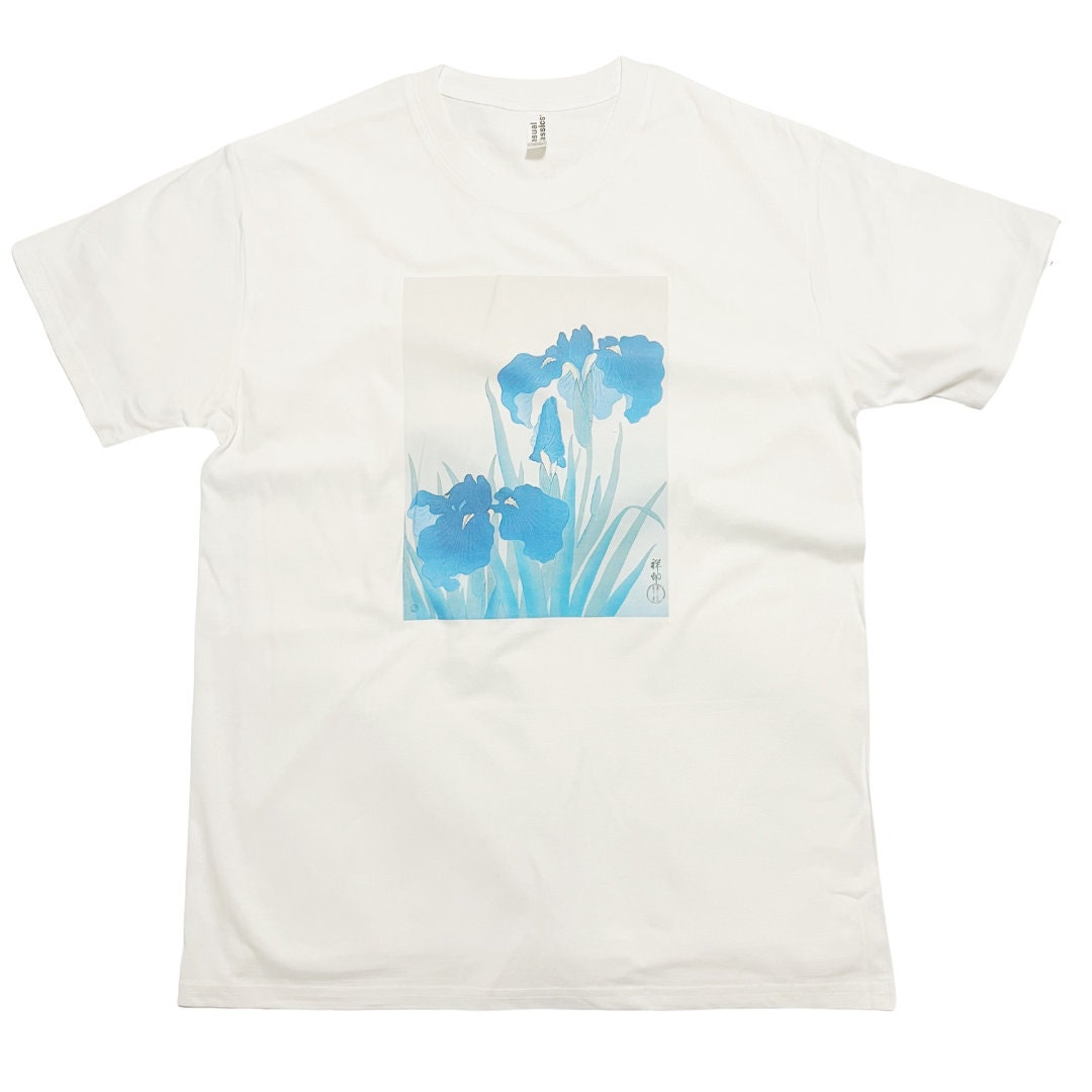 Ohara Koson Iris Flowers T-Shirt Vintage Japanese Art Aesthetic