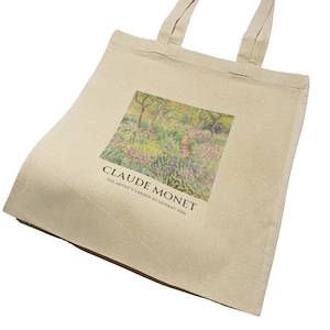 Claude Monet The Artist&#39;s Garden In Giverny Tote Bag With Title