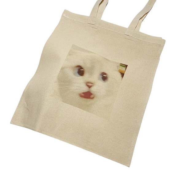 Funny Shocked Cat Meme Tote Bag - Etsy