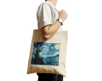 Bolsa de lona con diseño de La noche estrellada de Vincent Van