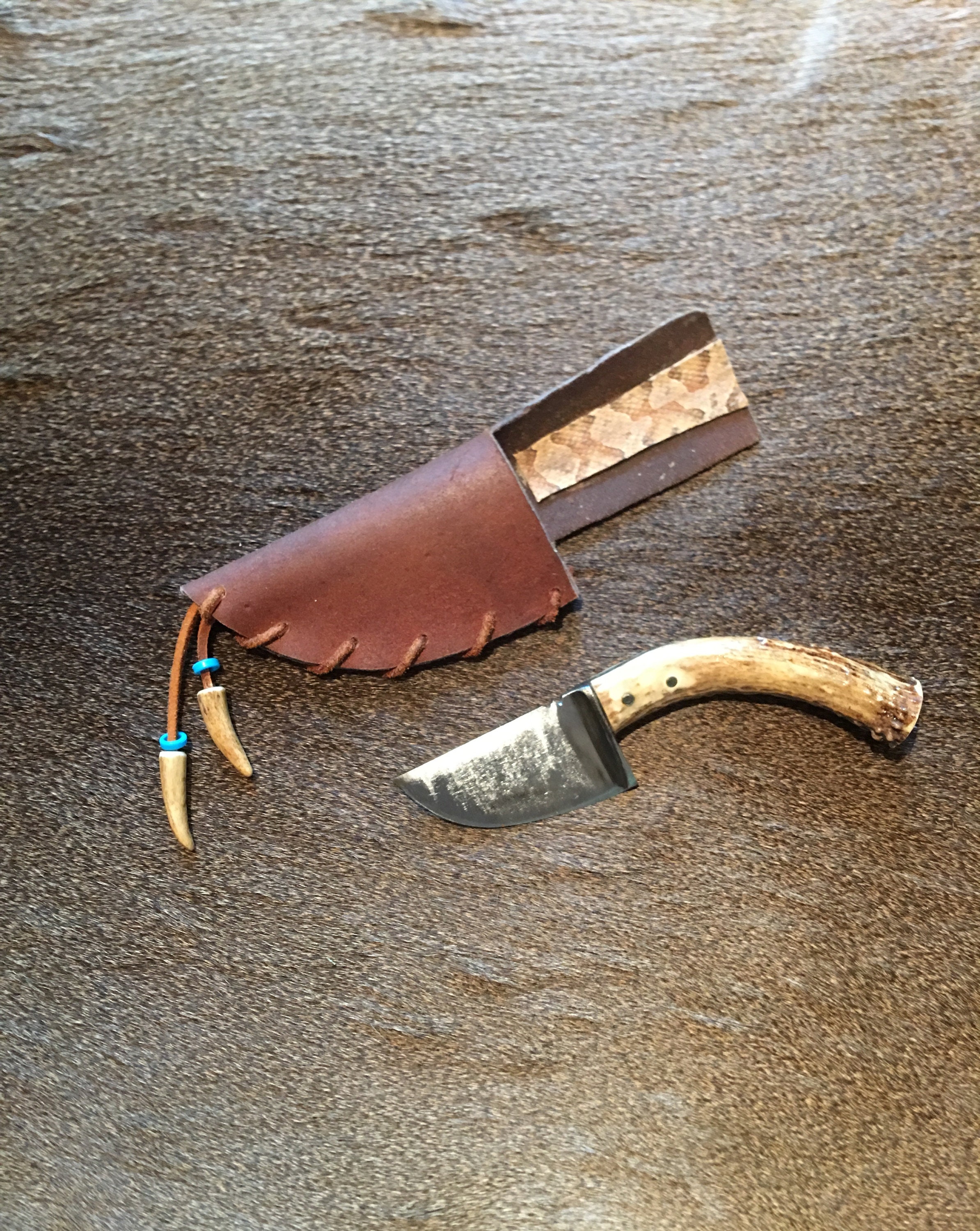 Skinning Knife with Leather Case Etsy