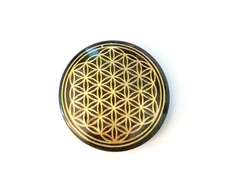 Flower of life Cell phone Orgonite, Shungite, Tourmaline, EMF shield and Protection