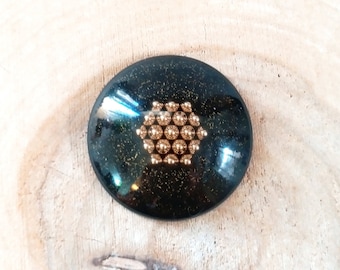 Cell phone Orgonite, Seed of life, EMF shield and Protection, Shungite powder, tourmaline powder, deflect negativity