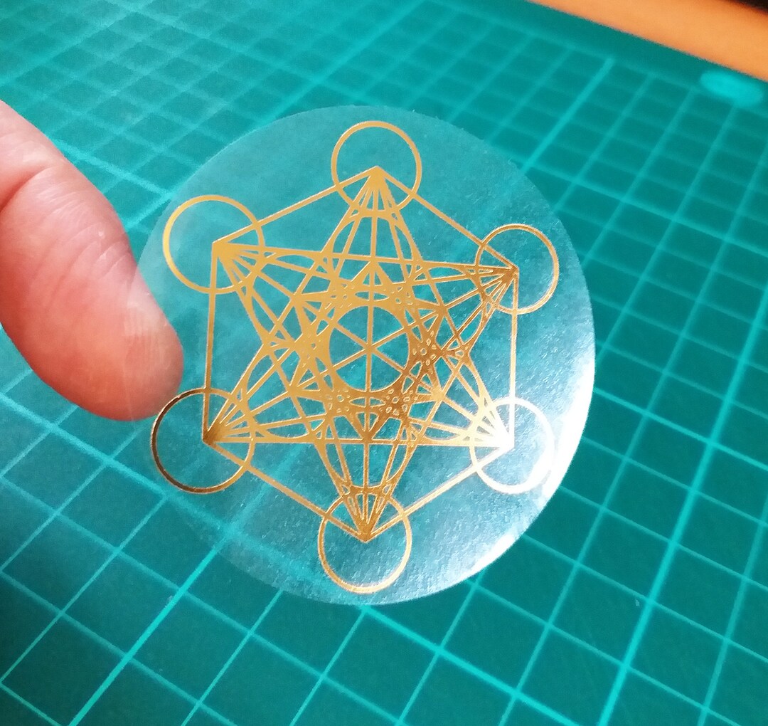 Gold Metatron's Cube Sticker: Sacred Geometry Vinyl Decal (15 Pc) - Etsy