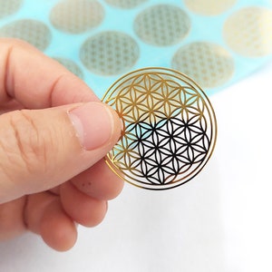 Naklejka 3,5 cm*15, Kwiat życia, naklejki świętej geometrii, naklejki, naklejka na okno, naklejka na laptopa, naklejka na telefon komórkowy, dar duchowy