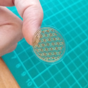 2,3 cm * 30 Blumen des Lebens beschichtet, heilige Geometrie Aufkleber, Vinyl Aufkleber, Fenster Aufkleber, Laptop Aufkleber, spirituelles Geschenk, heilige Geometrie