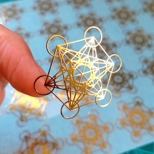 3,6 cm * 15 * autocollant de décalque, cube de Metatron, autocollants de géométrie sacrée, décalque de fenêtre, décalque d'ordinateur portable, décalque de téléphone portable, cadeau de spiritualité
