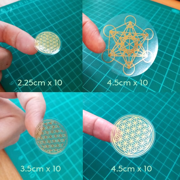 40 Metatron's cube, flower of life stickers, 2.25cm~4.5cm, sacred geometry stickers, Vinyl Sticker, window sticker, laptop sticker